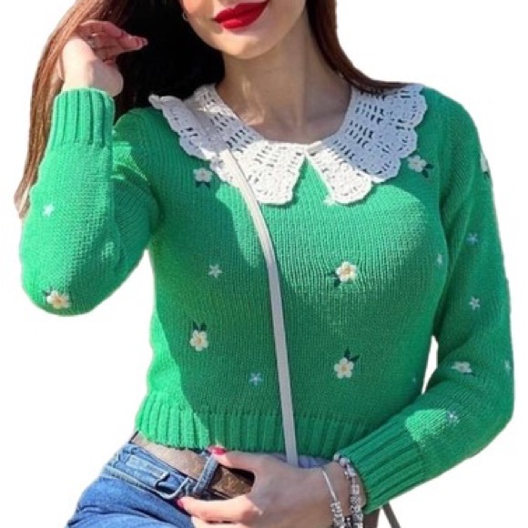 ZARA Bloggers Favorite Embroidered Knit Sweater - Picture 5 of 11